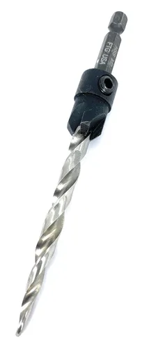 Vista 45 de FTG USA Juego de 3 brocas avellanadoras ajustables para madera #4 (7/64 pulgadas) con broca cónica para carpintería