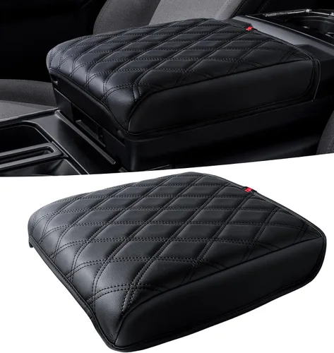Vista 14 de Cubierta de consola central Sinvanho para Ford F150 F250 F350 F450 F550 2015-2025 con asiento de salto 40/20/40, cubierta protectora de reposabrazos