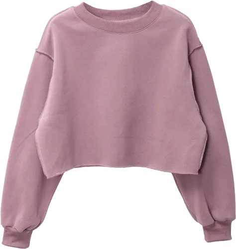 Vista 14 de Amazhiyu Sudadera Corta para Mujer de Manga Larga con Forro Polar Albaricoque