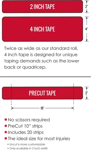 Vista 2 de RockTape H2O 2-Inch Highly Water-Resistant Kinesiology Tape