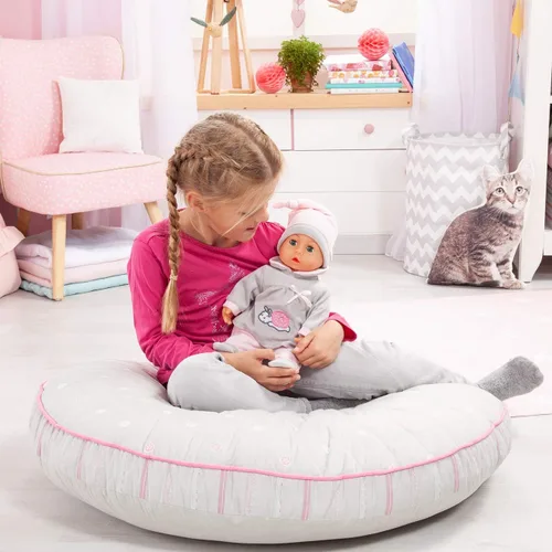 Vista 6 de Bayer: Muñeca de bebé de 15 pulgadas "First Words" en gris, con 24 sonidos y accesorios