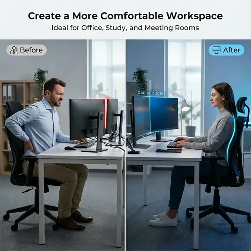 Vista 7 de Paquete de 2 soportes de conexión magnéticos universales compatibles con todos los monitores de computadora, herramienta de alineación de monitores
