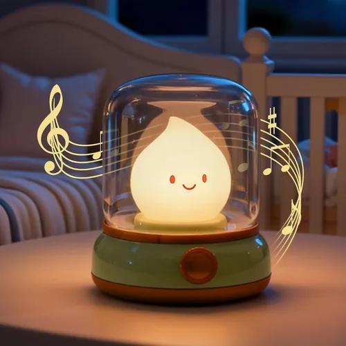 Vista 17 de 3 piezas de kits de luz nocturna acogedora de fogata, sonidos relajantes de la naturaleza, luz nocturna de ruido blanco para bebés y adultos