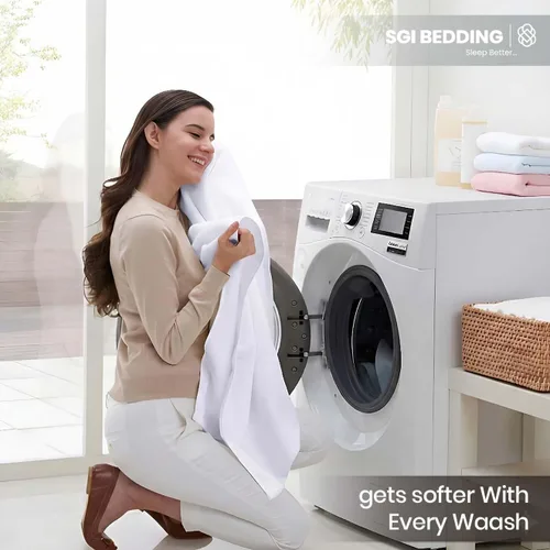 Vista 7 de SGI bedding Sábanas 100% algodón egipcio tamaño individual – Sábanas refrescantes, ropa de cama blanca suave y transpirable, ropa de cama de lujo
