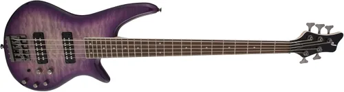 Vista 3 de Jackson JS Series Spectra Bass de 5 cuerdas JS3QV, Phaze púrpura, diapasón de laurel 35 Scale 5-String, Poplar Body with Quilt Maple Top, Laurel