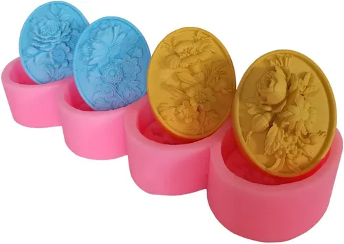 Vista 11 de Molde de jabón hexagonal para alivio de flores, 3 cavidades, molde de silicona para jabón natural, vela perfumada, cera de chocolate, mousse