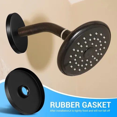 Vista 7 de LEIFIDE Brida de brazo de ducha extra grande de 4 pulgadas de diámetro exterior, reemplazo universal, brazo de ducha moderno, placa grande