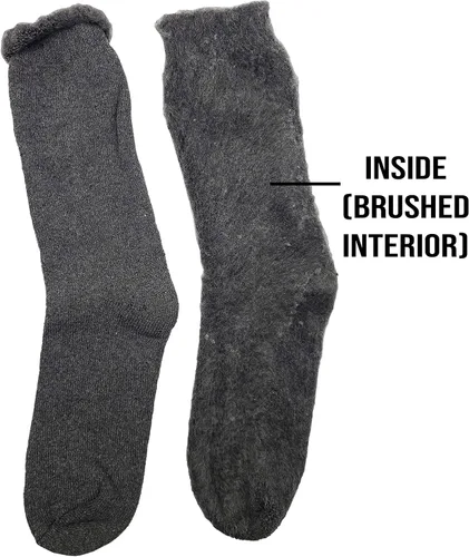 Vista 3 de 6 pares de calcetines térmicos para hombre, interior cepillado, cálido e invierno, grueso y resistente, acolchado, paquete a granel