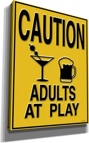Vista 2 de Epic Graffiti 'Adults at Play I' de Ed Wargo, lienzo para pared, 12 x 16 pulgadas