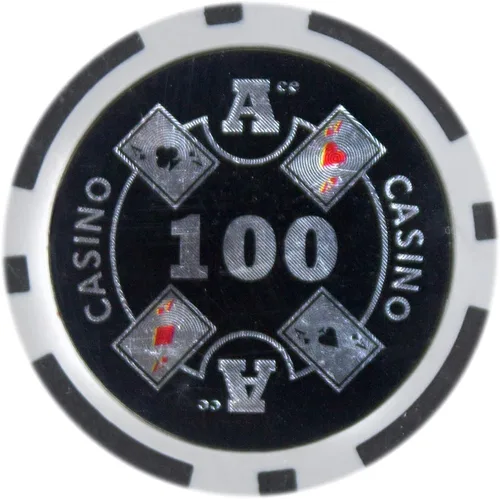 Vista 12 de Brybelly Ace Casino Poker Chip - Compuesto de arcilla pesada de 0.49 oz, paquete de 50