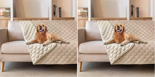 Vista 99 de gogobunny Manta para mascotas 3 veces más resistente, impermeable y a prueba de arañazos; protector de muebles reversible para perros y gatos, funda