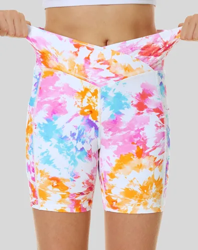 Vista 2 de Ewedoos Pantalones cortos de voleibol para niñas y adolescentes, pantalones cortos de baile, pantalones cortos de gimnasia atlética, pantalones