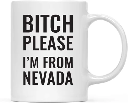 Vista 56 de Andaz Press Taza de café de 11 onzas, regalo de broma, Bitch Please I'm from Alabama, paquete de 1, incluye caja de regalo, divertidas ideas