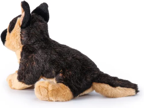 Vista 8 de Animal de peluche de pastor alemán, 16 pulgadas, suave y realista, juguete de peluche para niños y niñas, abrazable y lavable, no desprende pelusa