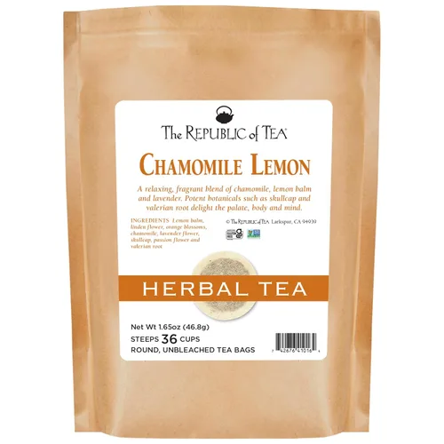 Vista 30 de The Republic of Tea Té de hierbas Rooibos rojo de almendra, coco y macarrón, 36 bolsas de té de repuesto