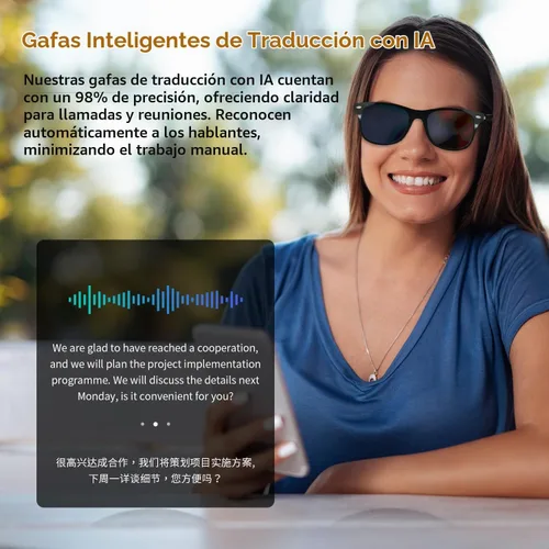 Vista 6 de AI Smart Glasses for Men Women - UV Protection Smart Sunglasses