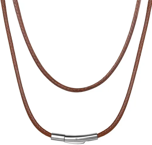 Vista 16 de ChainsHouse Collar de Cuero Negro Trenzado Impermeable con Cierre, Cadena de Cuerda DIY para Hombre y Mujer para Colgante, Personalización a. 0.079