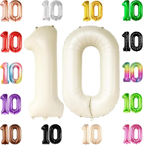 Vista 10 de KatchOn Globo negro del número 10 de 40 pulgadas para decoraciones
