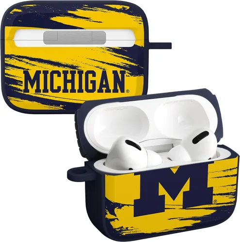 Vista 6 de Michigan Wolverines HDX - Funda compatible con Apple AirPods Gen 1 y 2 (clásico)