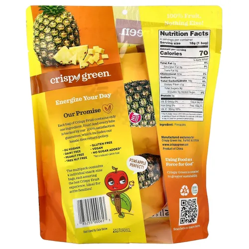 Vista 2 de Crispy Green, Peras asiáticas liofilizadas, 2.54 onzas