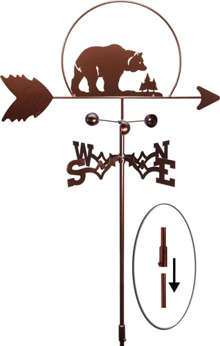 Vista 2 de SWEN Products Veleta Bear CUB Wildlife (Estaca de jardín incluida)