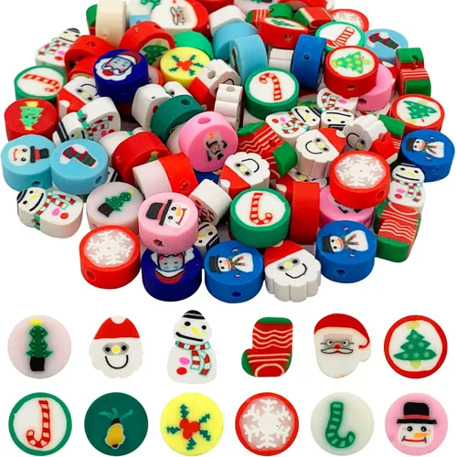 Vista 20 de 100 piezas de cuentas de arcilla polimérica Heishi espaciadoras mixtas, suministros para hacer pulseras, pendientes, collares de bricolaje, Bandera