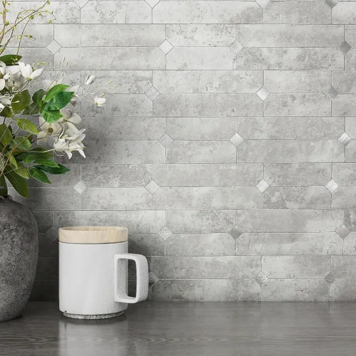 Vista 9 de Azulejos Adhesivos de Piedra para Salpicadero de Cocina Despegar y Pegar Paneles de Pared de Mosaico Lineal Mate Impermeables para Baño
