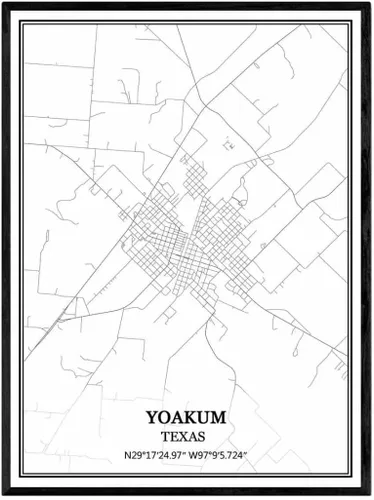 Vista 14 de Póster de pared de Port Arthur Texas, Estados Unidos América Mapa, impresión sobre lienzo, sin marco, moderno mapa blanco y negro BKWH-01864