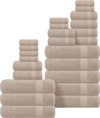 Vista 133 de GLAMBURG Juego de 2 Sábanas de Baño Extra Grandes de Algodón Premium de 700 GSM - 100% Algodón Peinado - 2 Sábanas de Baño 35x70 pulgadas - Calidad