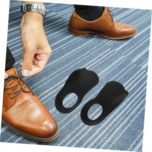 Vista 8 de 1 par de plantillas ortopédicas para hombres y mujeres, plantillas ortopédicas para alivio plantar, soporte de arco alto, color negro