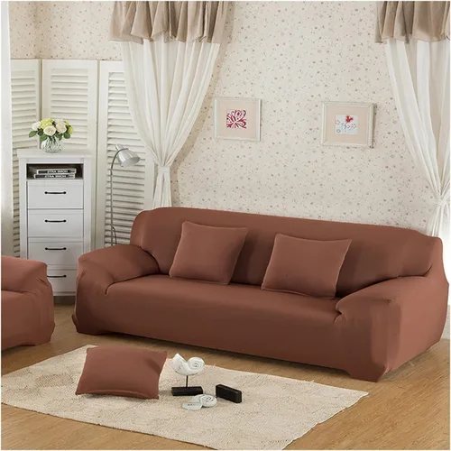 Vista 18 de Daesar Fundas elásticas para sofá, fundas impermeables de color liso, color beige y blanco (poliéster de 1 plaza)