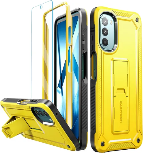 Vista 24 de URBANITE Funda protectora resistente a prueba de golpes para Motorola Moto G Stylus 4G (2022), de grado militar, con protector de pantalla y soporte