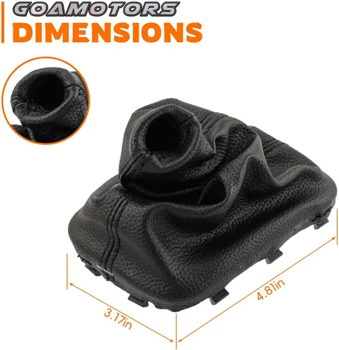 Vista 2 de GoaMotors Perilla de Palanca de Cambios de Coche con Funda de Cuero A/T Compatible con Kia Forte 2010-2013 Forte5 2012-2013 Forte Koup 2010-2013