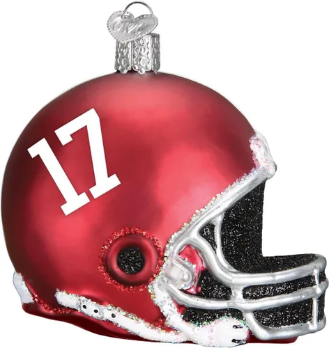 Vista 8 de Old World Christmas Gorro de béisbol de Alabama para árbol de Navidad soplado de vidrio