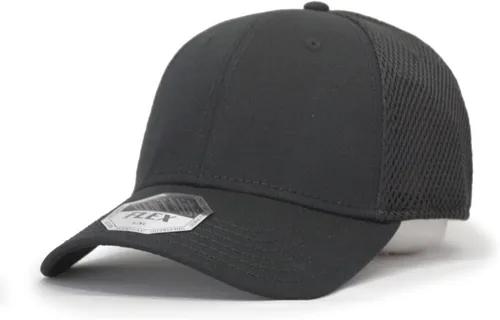 Vista 15 de The Vintage Year Algodón con malla de aire de poliéster elástico Back Flex Six Panel Gorra de béisbol A-flex Granate