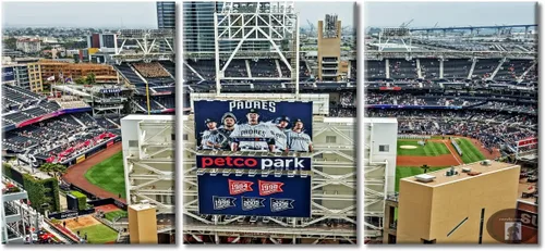 Vista 41 de TUMOVO American Major Baseball - Lienzo decorativo para pared, diseño de estadio de los Bravos, 3 piezas, arte de pared de Filadelfia, cuadros