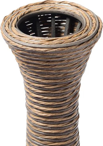 Vista 6 de Jarrón artificial de ratán de 38 pulgadas de alto en elegante color beige, pieza de declaración para decoración de sala de estar, entrada o pasillo