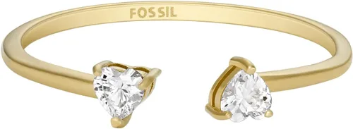 Vista 3 de Fossil Anillo de acero inoxidable chapado para mujer
