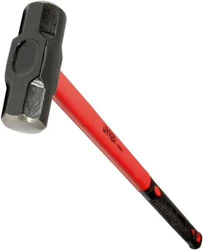 Vista 7 de URREA Martillo de trineo – Martillo de perforación de cabeza de acero de 2 libras con cabezal de golpe forjado y mango acolchado de fibra de vidrio