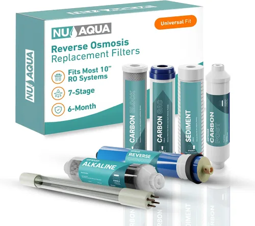 Vista 15 de NU Aqua Sistema de Filtro de Agua Potable de Ósmosis Inversa Set de Reemplazo - Kit de 4 Etapas de 1 Año para Debajo del Fregadero - Incluye Filtros