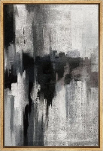 Vista 44 de SIGNFORD Lienzo enmarcado para pared, acuarela pastel, morado, luna, cielo, naturaleza, ilustraciones de área silvestre, arte moderno, vibrante