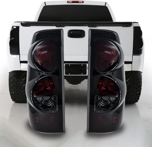 Vista 10 de CPW - Luces traseras para Chevy Silverado 1500/2500 (1999-2002) (negro transparente) Reemplazo de luces traseras para Silverado 3500