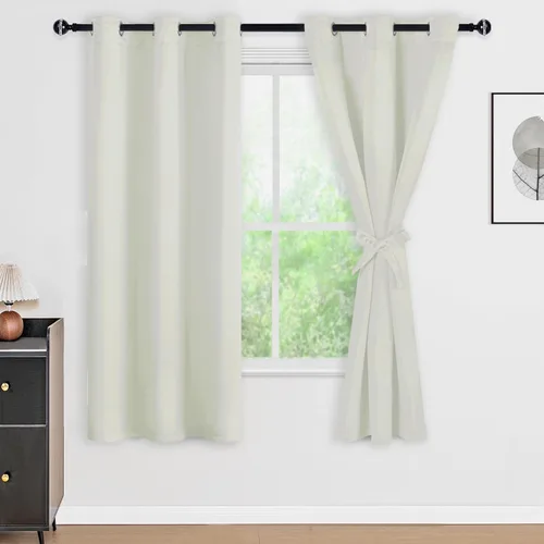 Vista 20 de DWCN - Cortinas 100% opacas para dormitorio con forro negro, cortinas de ventana de doble capa con aislamiento térmico que oscurecen toda la Azul