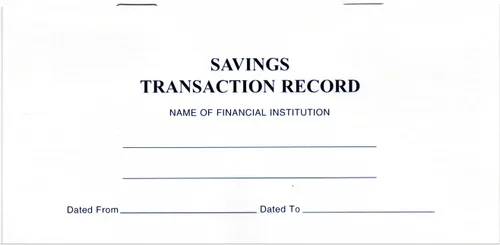 Vista 4 de Registro de Registros de Transacciones de Ahorro (5 Registros)