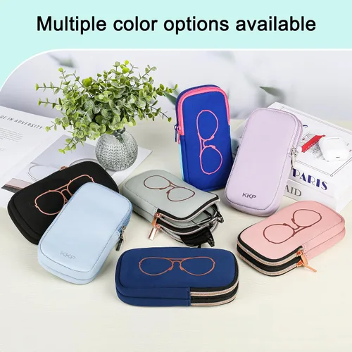 Vista 5 de KKP by MYTAGALONGS - Funda doble para lentes de sol, fundas para iPhone con 2 compartimentos