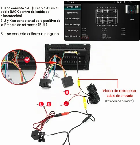 Vista 8 de Cámara de respaldo de visión trasera del coche HD 170 ° gran angular 12 LED visión nocturna para vehículos recreativos, camiones, remolque, SUV