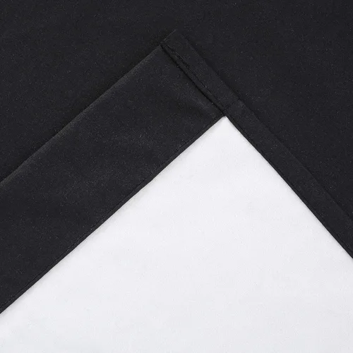 Vista 5 de Rooney Cortinas cortas negras para ventana, cortinas opacas con aislamiento con ojales, para cocina, sótano, oficina, 2 piezas, 30 x 36 pulgadas por