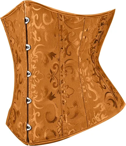 Vista 6 de Chaleco Mujer Estampado orquídeas Retro espalda Chaleco Medieval Vestido Cuerpo Forma Encaje Halloween Papel Tela