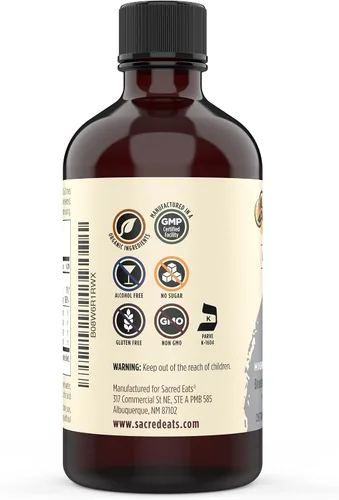 Vista 4 de Zinc líquido (quelato de glicinato) con saúco orgánico y equinácea (alto en quercetina) Suplemento inmunológico 4 en 1 para adultos y niños, gran