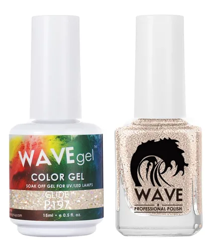 Vista 207 de WAVEGEL - Juego dúo de gel y esmalte de uñas a juego - Colección Simplicity - #P109 Blizzard I 0.5 onzas